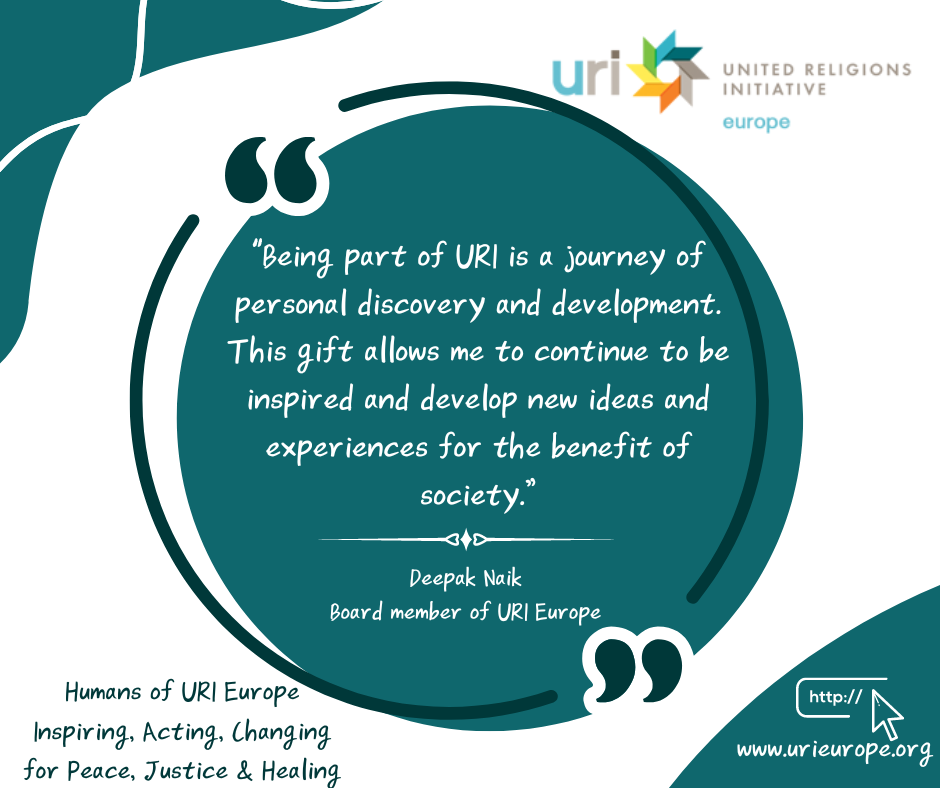 Humans of URI Europe Deepak Naik quote