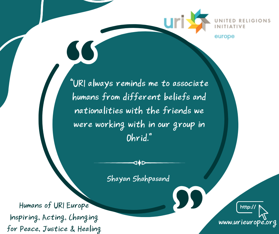 Humans of URI Europe Shayan Shahpasand quote
