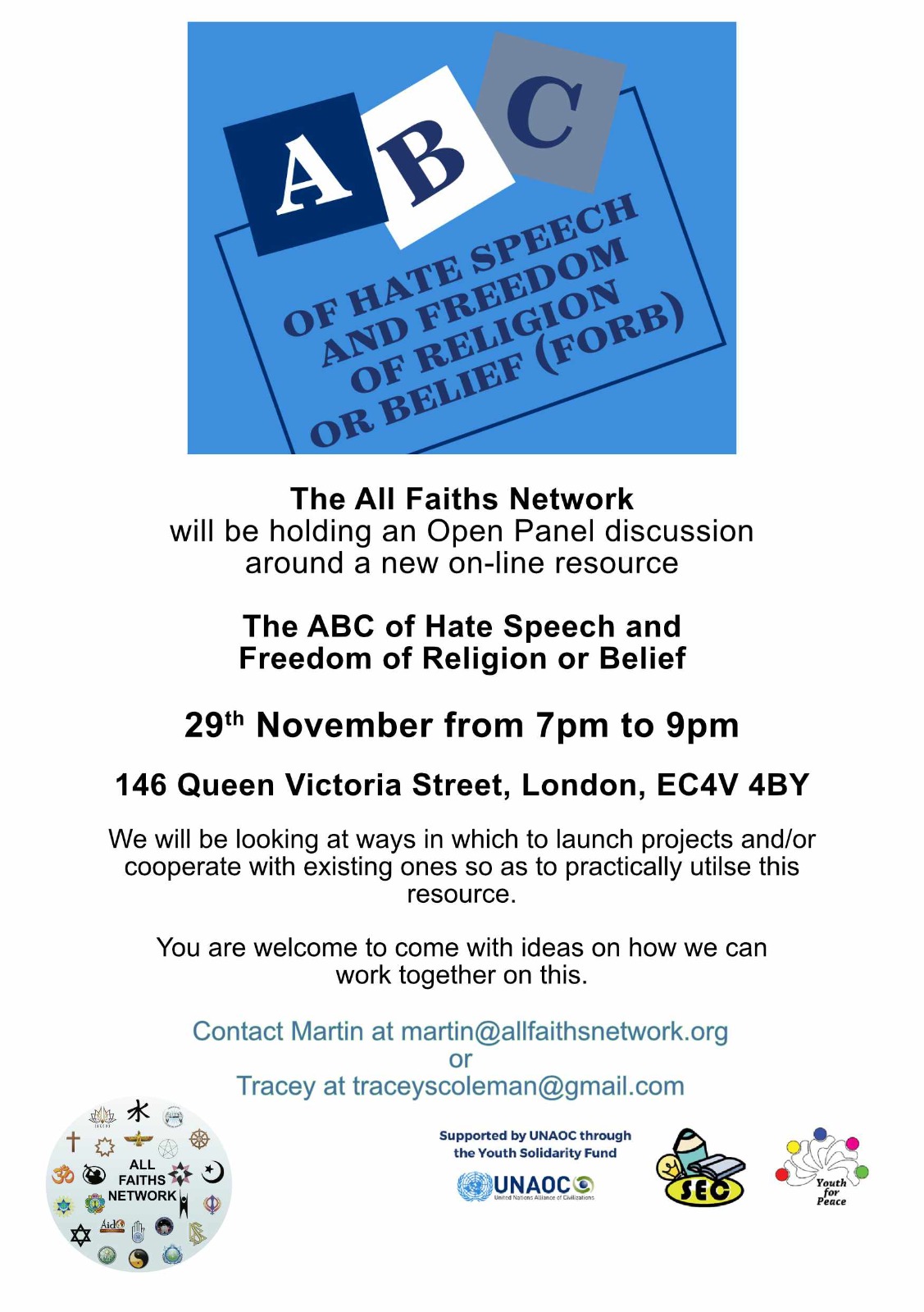 The All Faiths Network poster