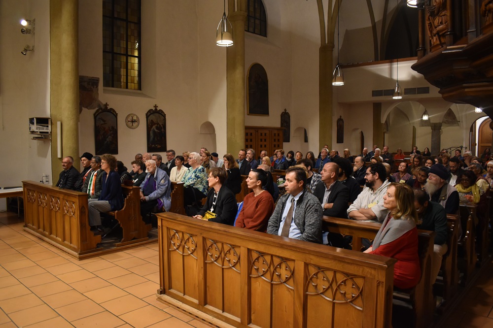 URIE Assembly photo in church during concert 