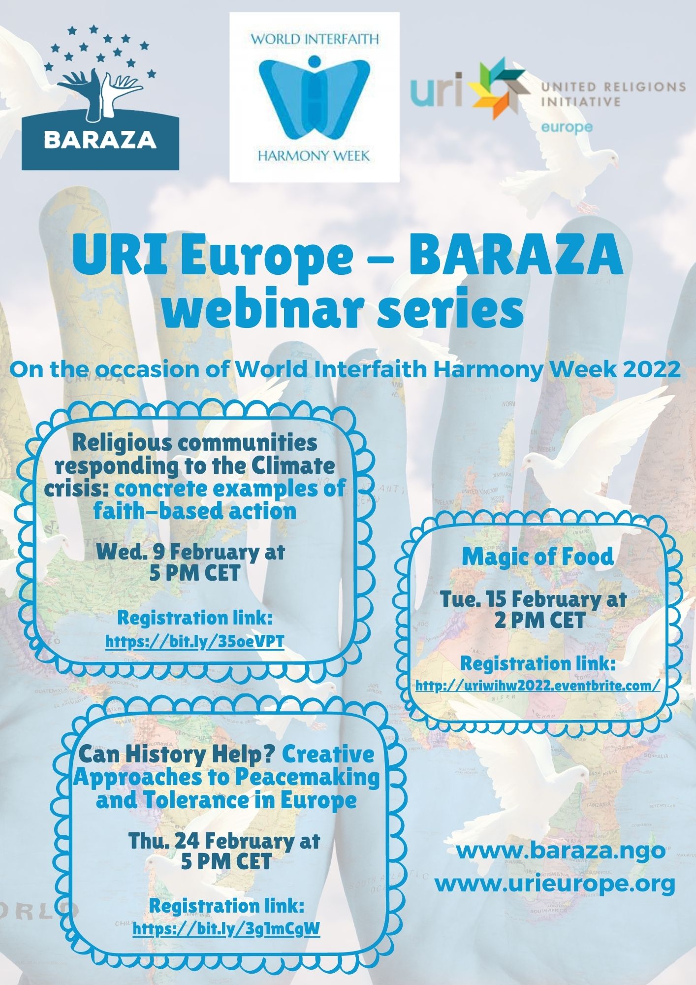 Webinar series poster all events with links